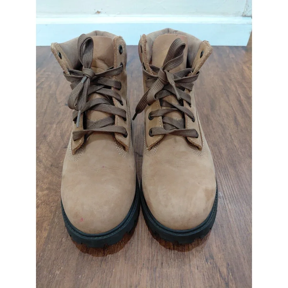 Timberland Boots Tan Leather Boys  Size 5.5 Waterproof